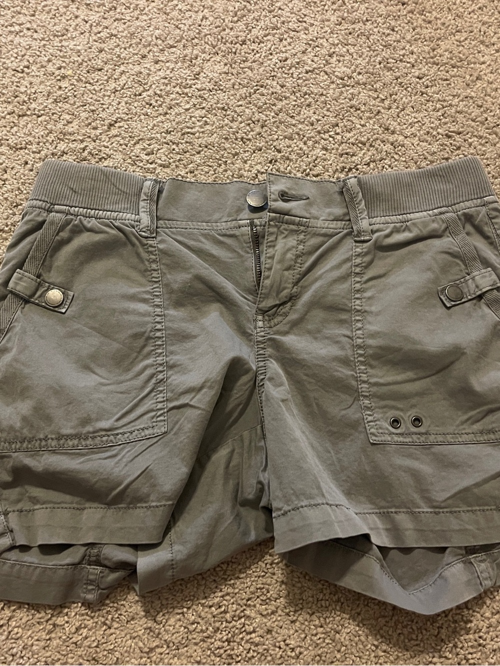 Sonoma Olive Utility Cargo Shorts with Rib Waistband
